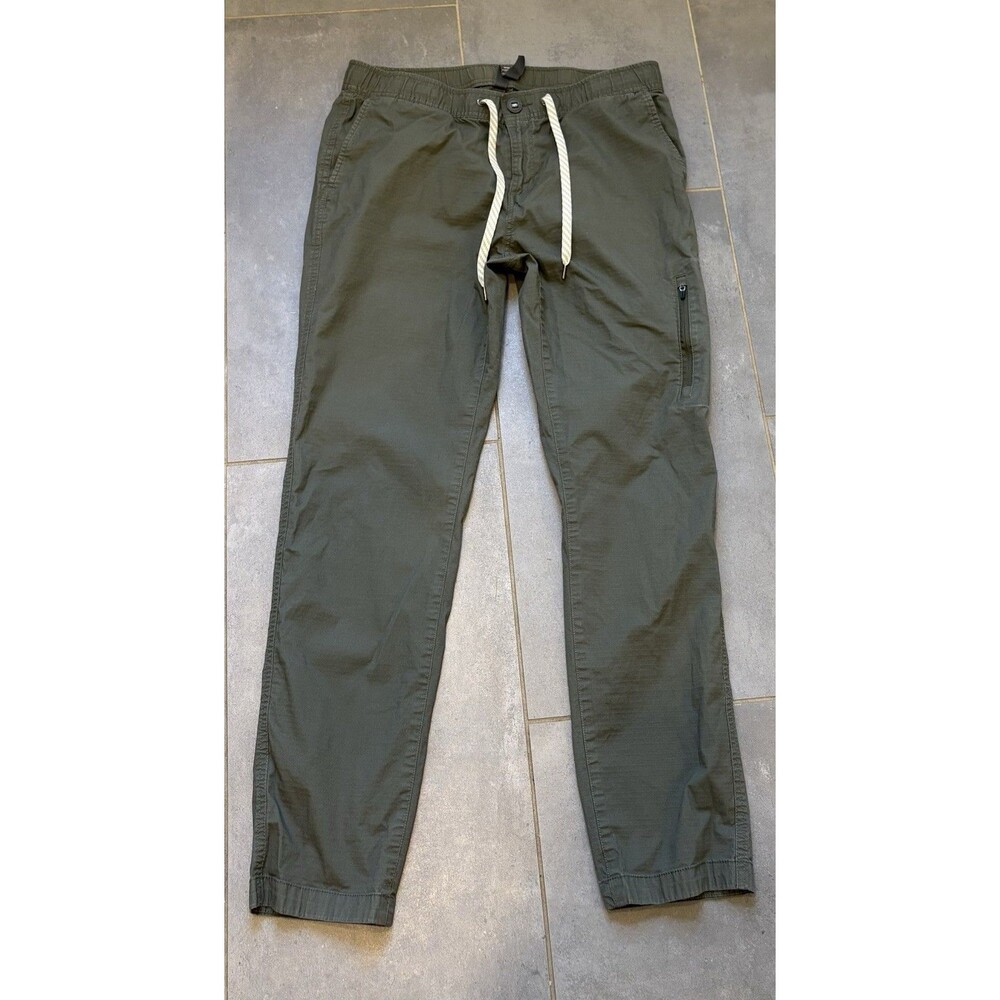 Vuori Pants Woman Large Green Gray VW401 Drawstring Zip Pocket Chino Athleisure